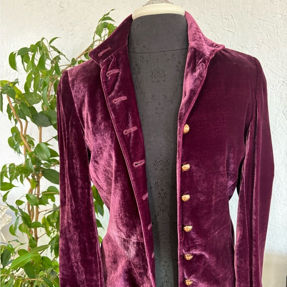 Kuhlman Plum Velvet Jacket Made in Italy - Picture 2 of 11